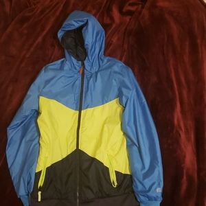 Blue, Black, and Yellow Zip Up Jacket